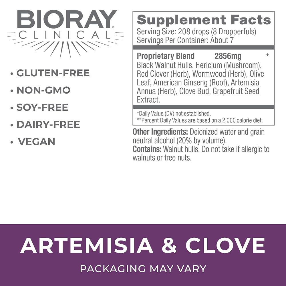 BIORAY Clinical Artemisia & Clove Herbal Supplement - 2 fl oz - image 2