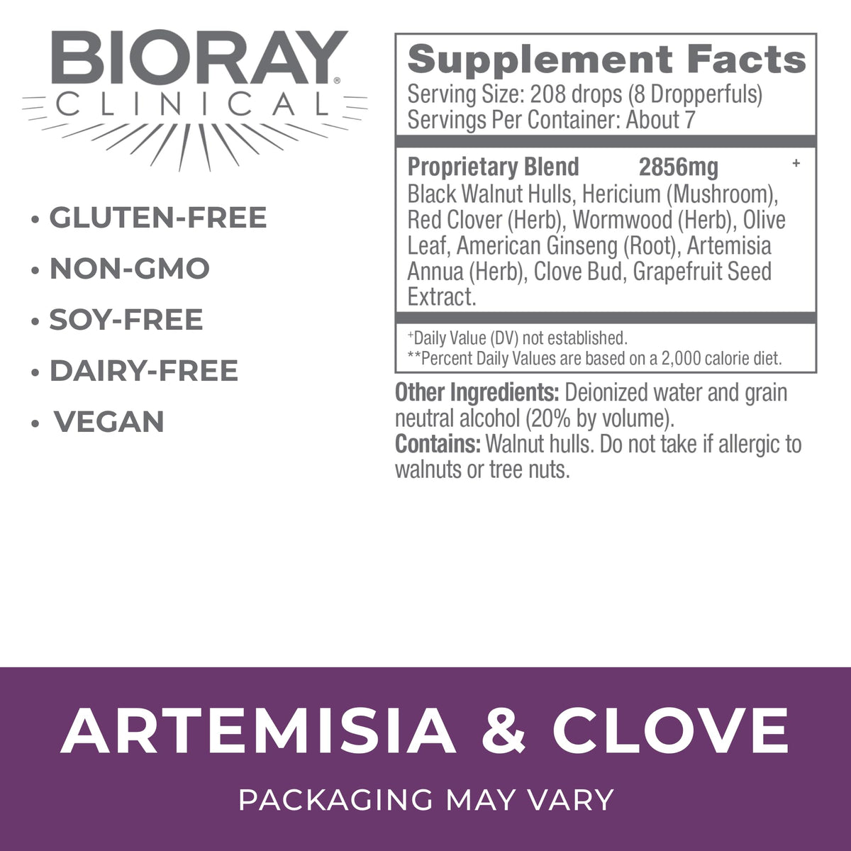 BIORAY Clinical Artemisia & Clove Herbal Supplement - 2 fl oz - image 2