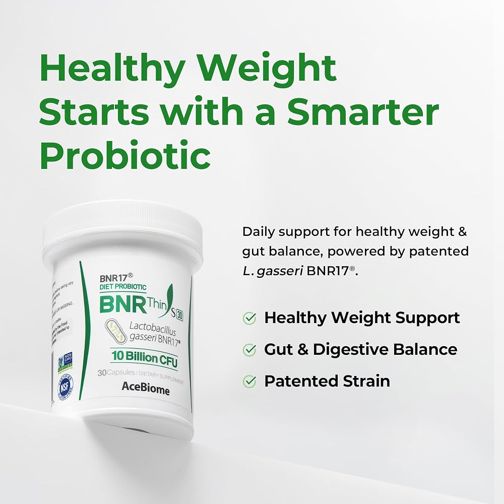 AceBiome BNRThin S30 Lactobacillus Gasseri Probiotic - 30 Capsules - image 2