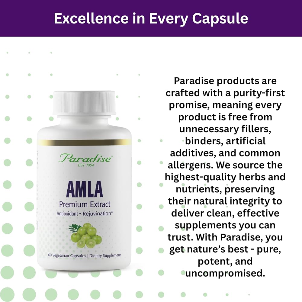 Paradise Herbs Amla 250 mg Whole Spectrum - 60 Capsules - image 5