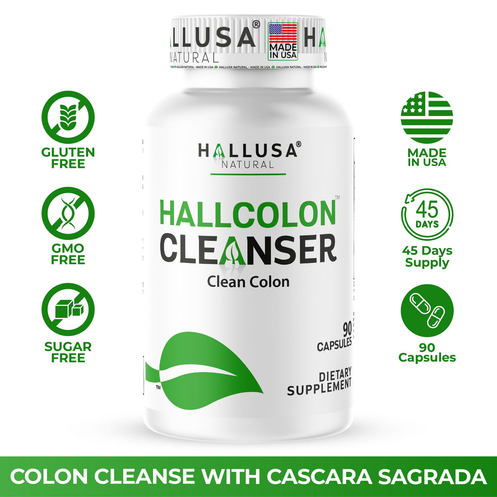 Hallusa Natural Colon Cleanser Herbal Fiber Blend - 90 Capsules - image 2