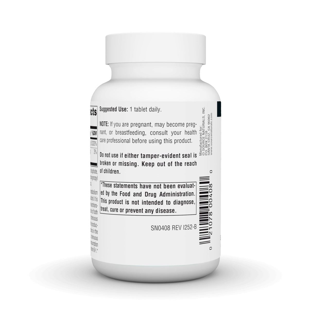 Source Naturals Vitamin B-1 100 mg - 250 Tablets - image 4