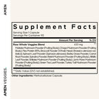 Amen Veggies Daily Vegetable Supplement Raw Greens - 90 Capsules - image 2