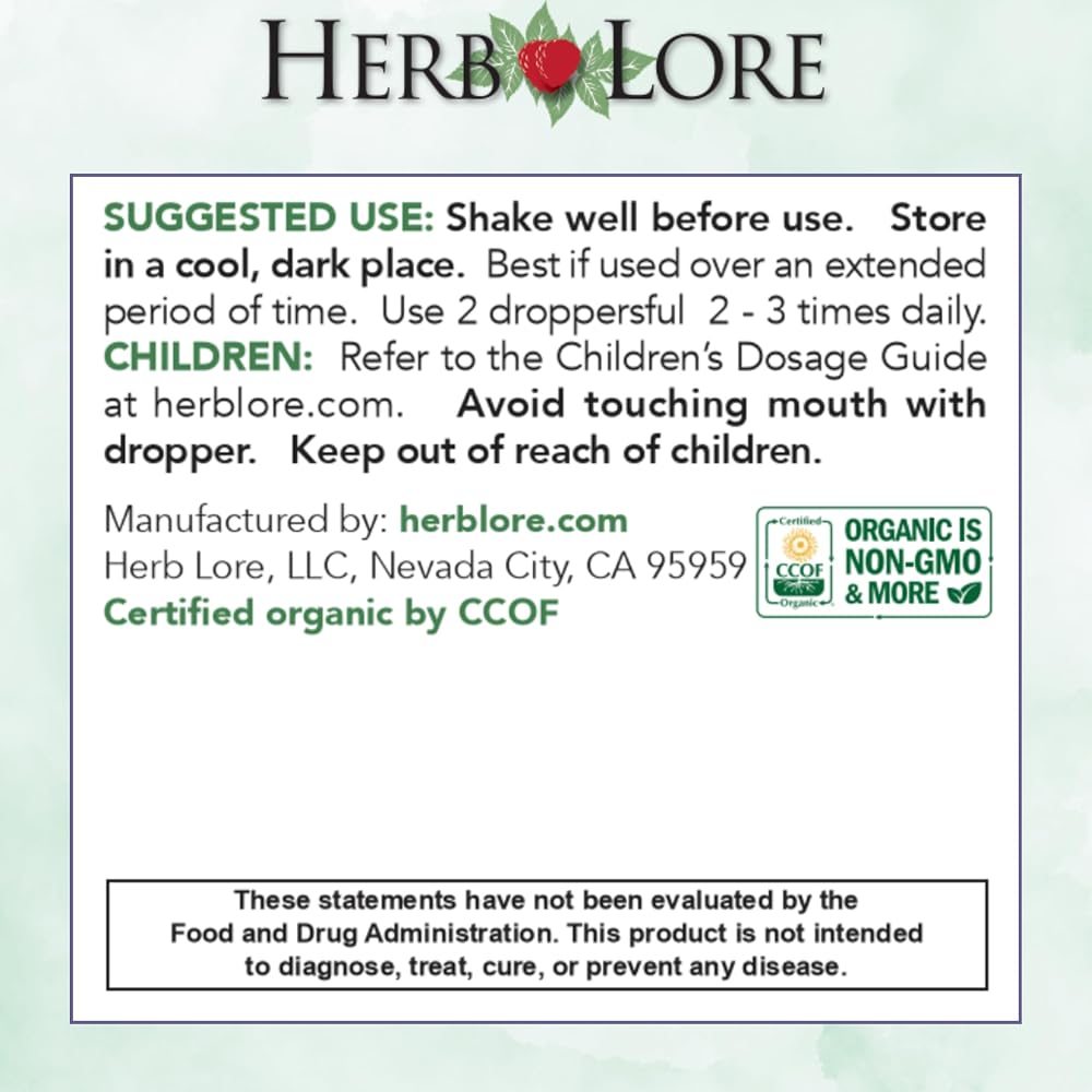 Herb Lore Organic Liquid Iron Tonic Tincture