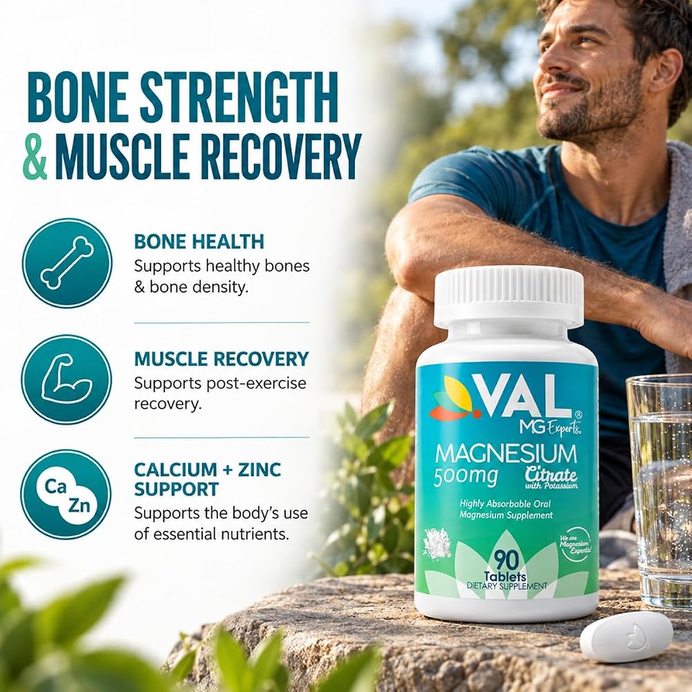 VAL Magnesium Citrate + B6 + Potassium - 90 Tablets - image 6
