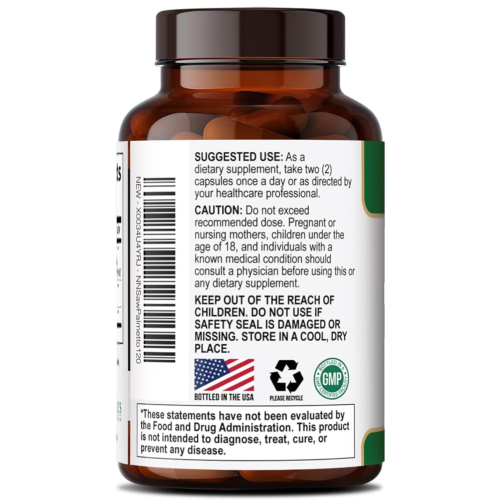 Nature's Nutrition Saw Palmetto for Men - 3X Strength Prostate Health - image 9