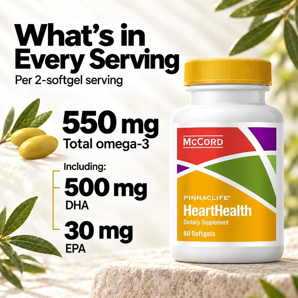 Pinnaclife McCord HeartHealth Omega-3 Fish Oil with Lemon - 60 Softgels - image 3