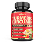 Satoomi Turmeric Curcumin Supplement with Ginger & Black Pepper - 90 Capsules