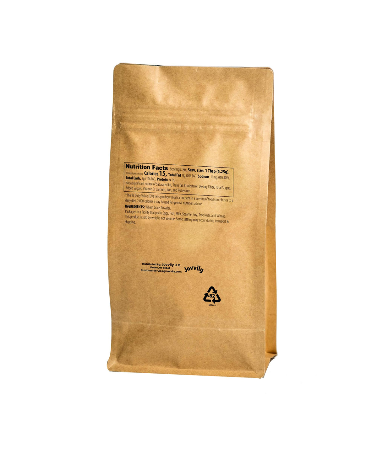 Jovvily Wheat Grass Powder - Superfood - No Fillers - Smoothies