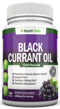 NutriONN Black Currant Oil 1000 mg - 180 Softgels