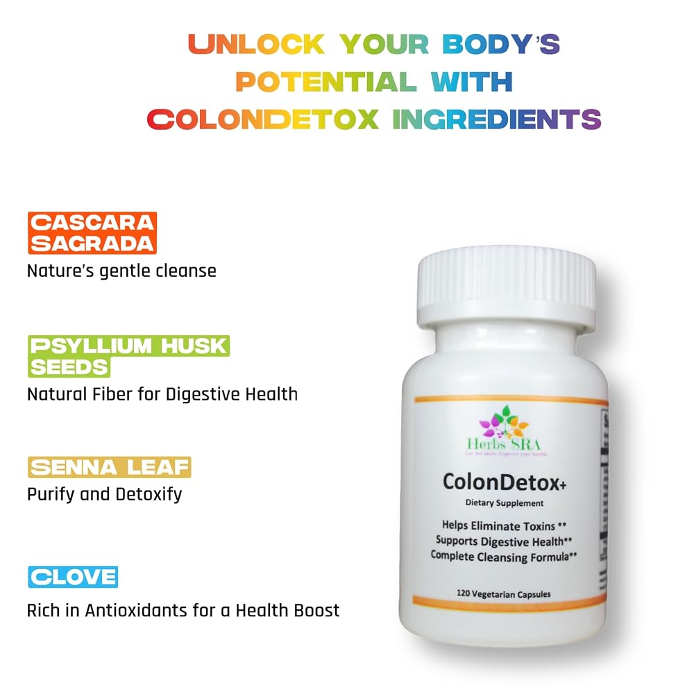 Herbs SRA ColonDetox+ Digestive Support - 120 Vegetarian Capsules - image 6