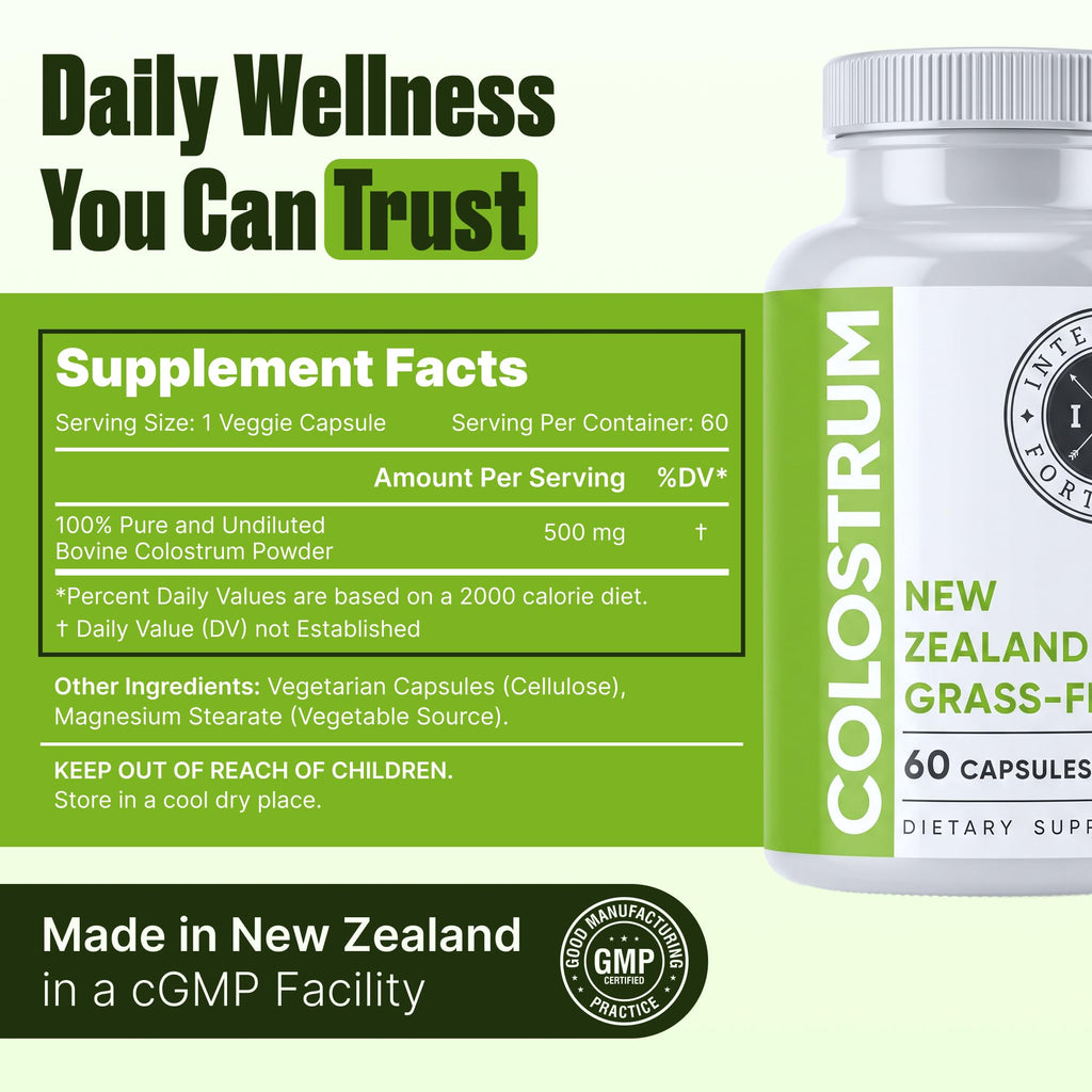 Intestinal Fortitude Grass Fed New Zealand Colostrum - 60 Capsules - image 4