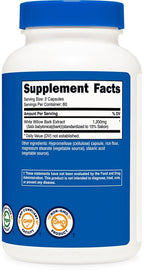 Nutricost White Willow Bark 1200 mg - 120 Capsules - image 5