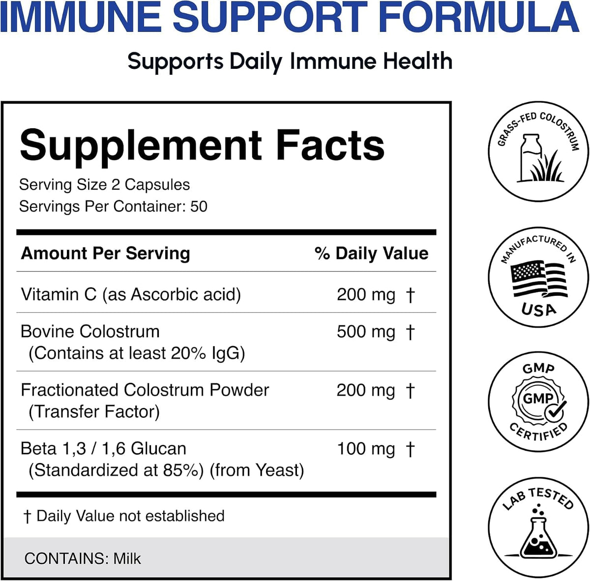 Oramune Support Supplement with Transfer Factor and Pure Colostrum