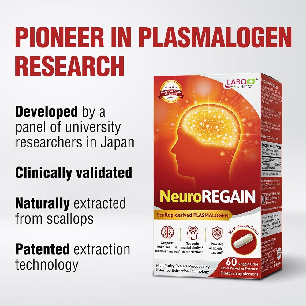 LABO Nutrition NeuroREGAIN Plasmalogen Brain Support - 180 Capsules - image 4