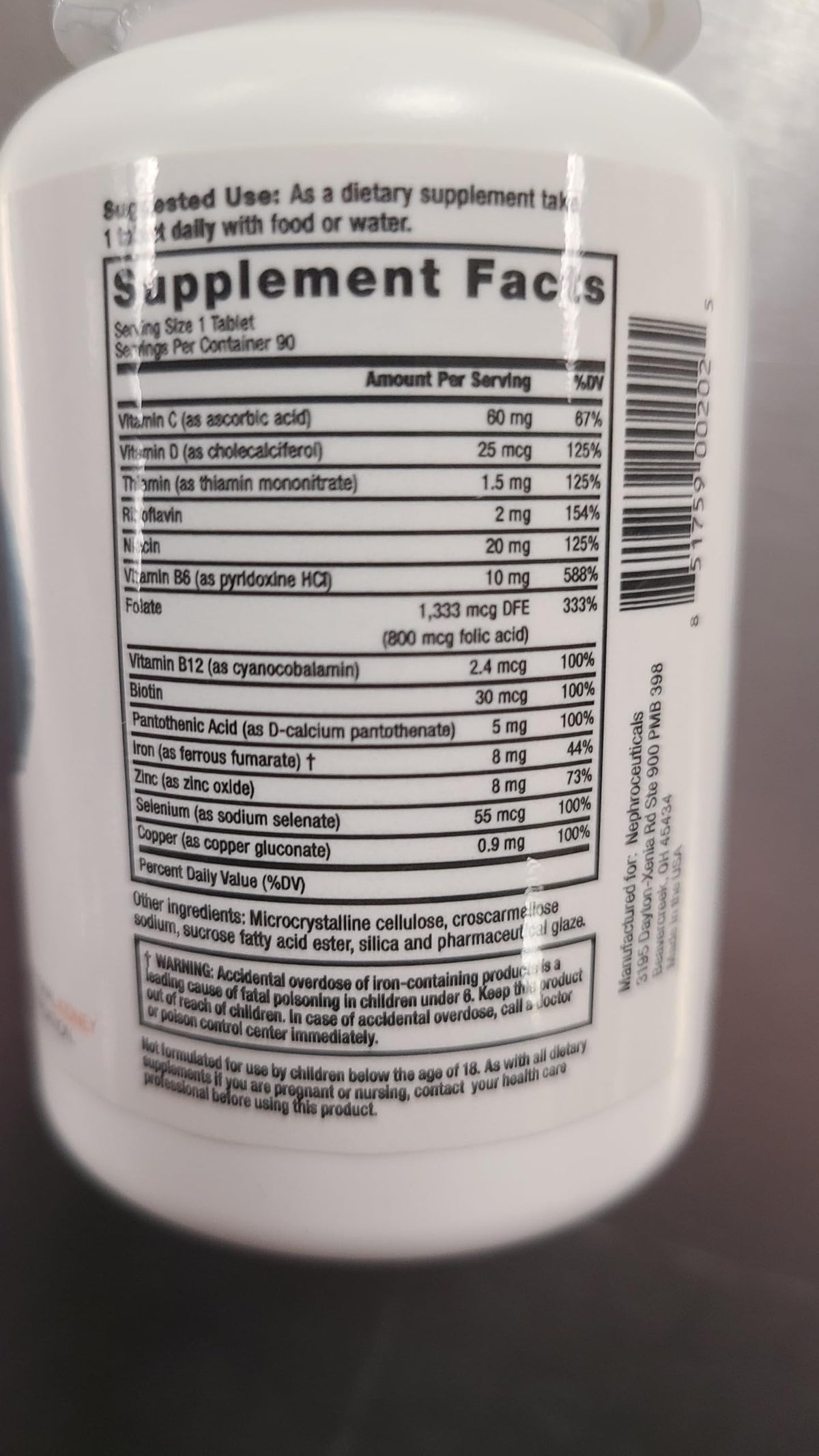 Nephroceuticals ProRenal+D Kidney Multivitamin - 90 Tablets - image 5