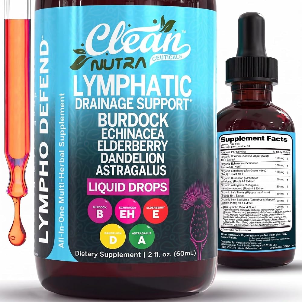 Clean Nutraceuticals Lymphatic Drainage Drops - 2 Fl Oz