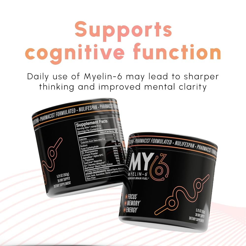 Nulifespan Myelin-6 Brain Health Drink Mix for Focus - 30 Servings - image 3