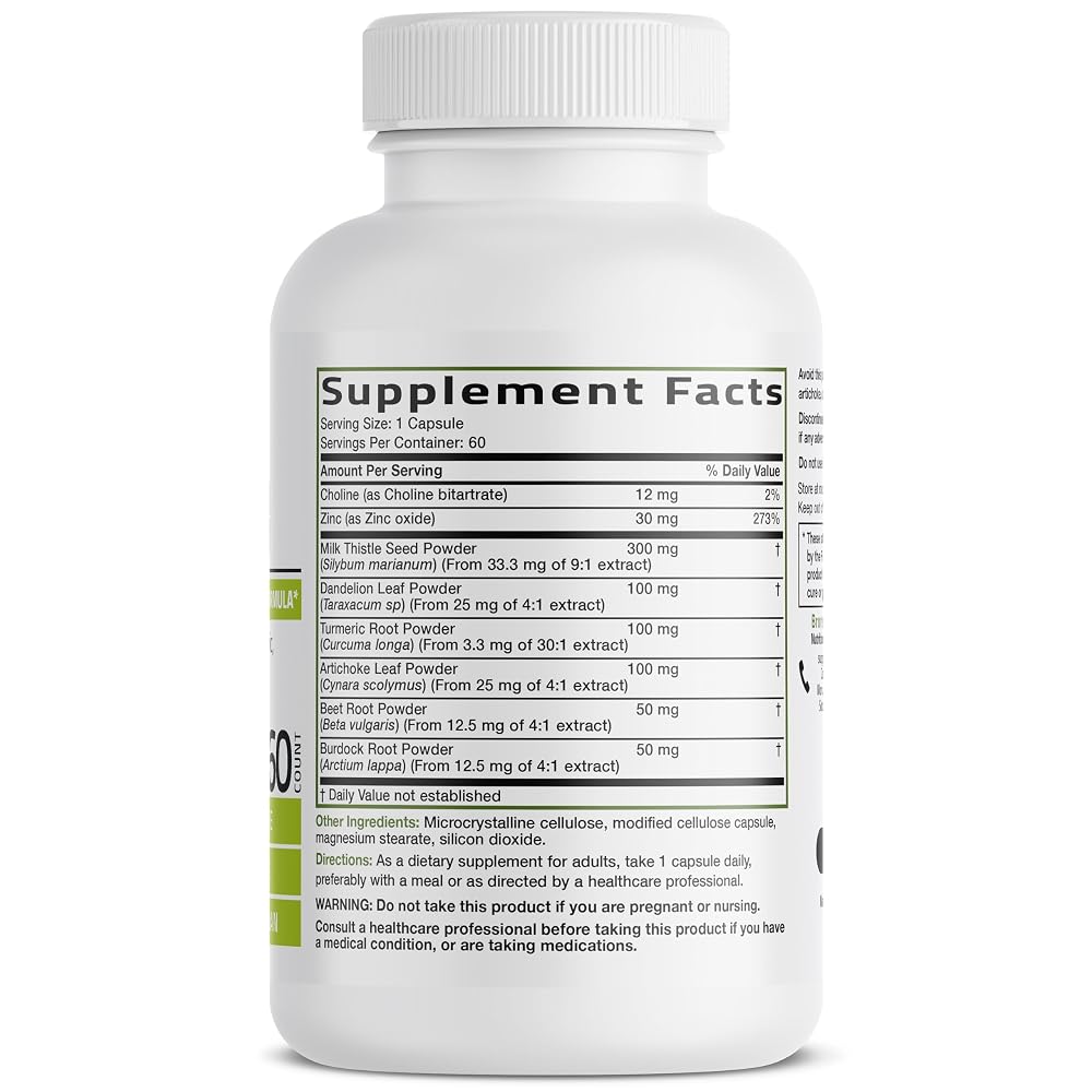 Bronson Liver Detox Advanced Detox & Cleansing Formula Supports