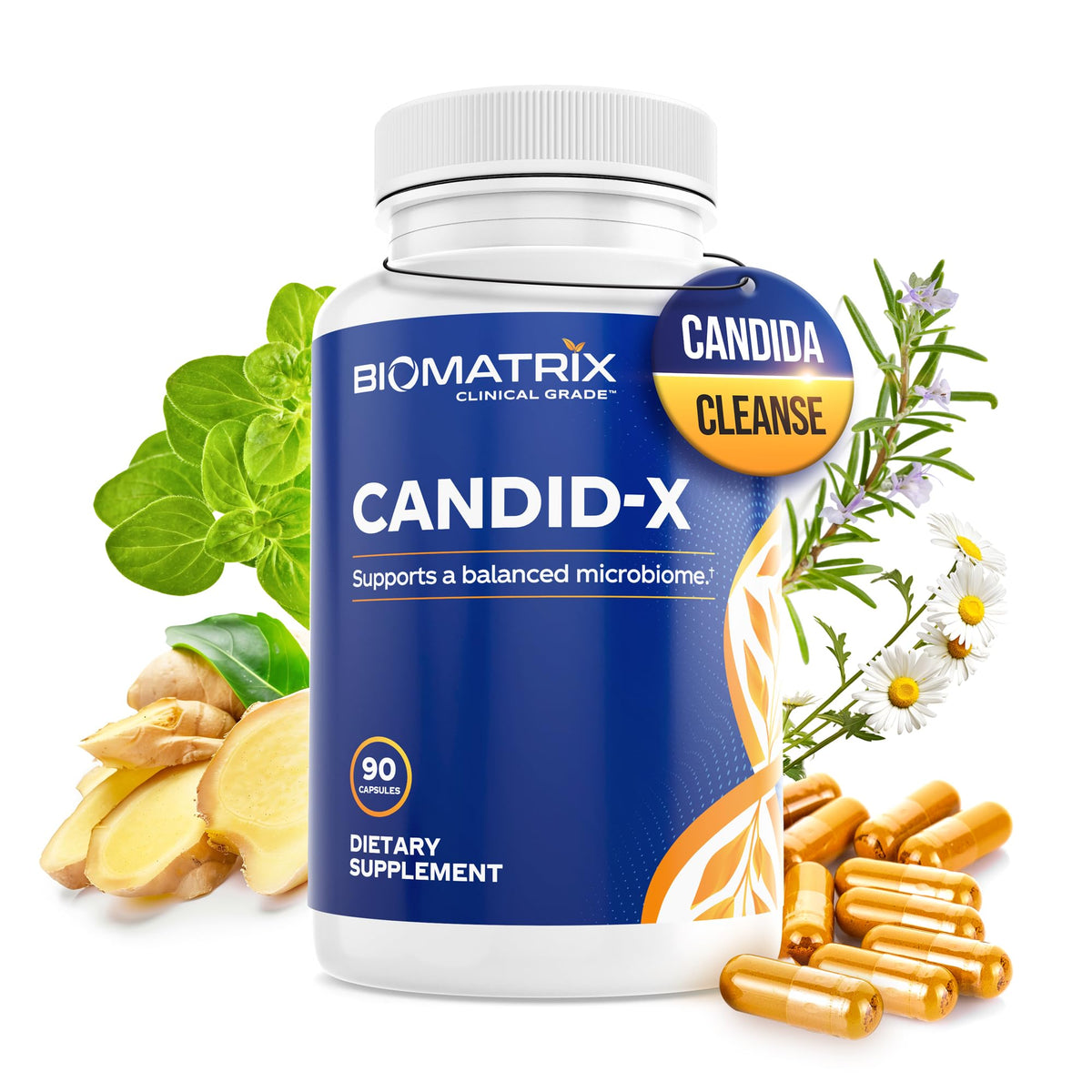 BioMatrix Candida Cleanse Candid-X Gut Health Supplement - 90 Capsules