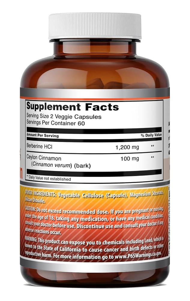 Amazing Nutrition Berberine with Ceylon Cinnamon 1200 mg - image 6