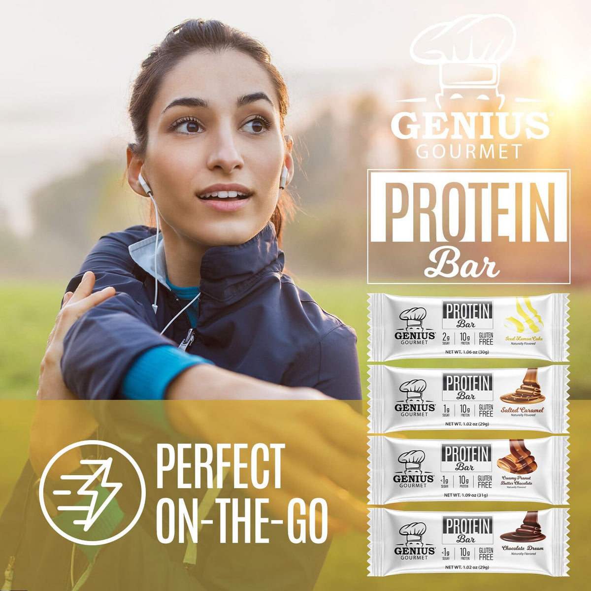 Genius Gourmet Gluten Free Keto Protein Bar