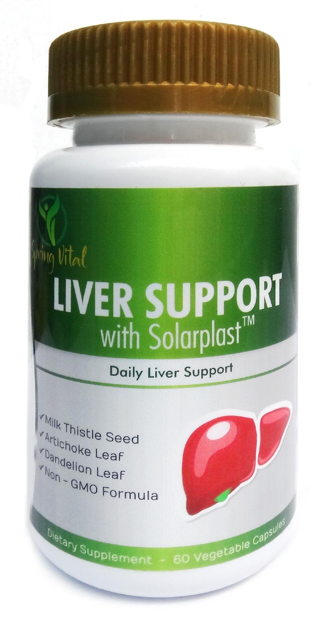 SPRING VITAL Liver Support with Solarplast - 60 Vegetable Capsules - image 2