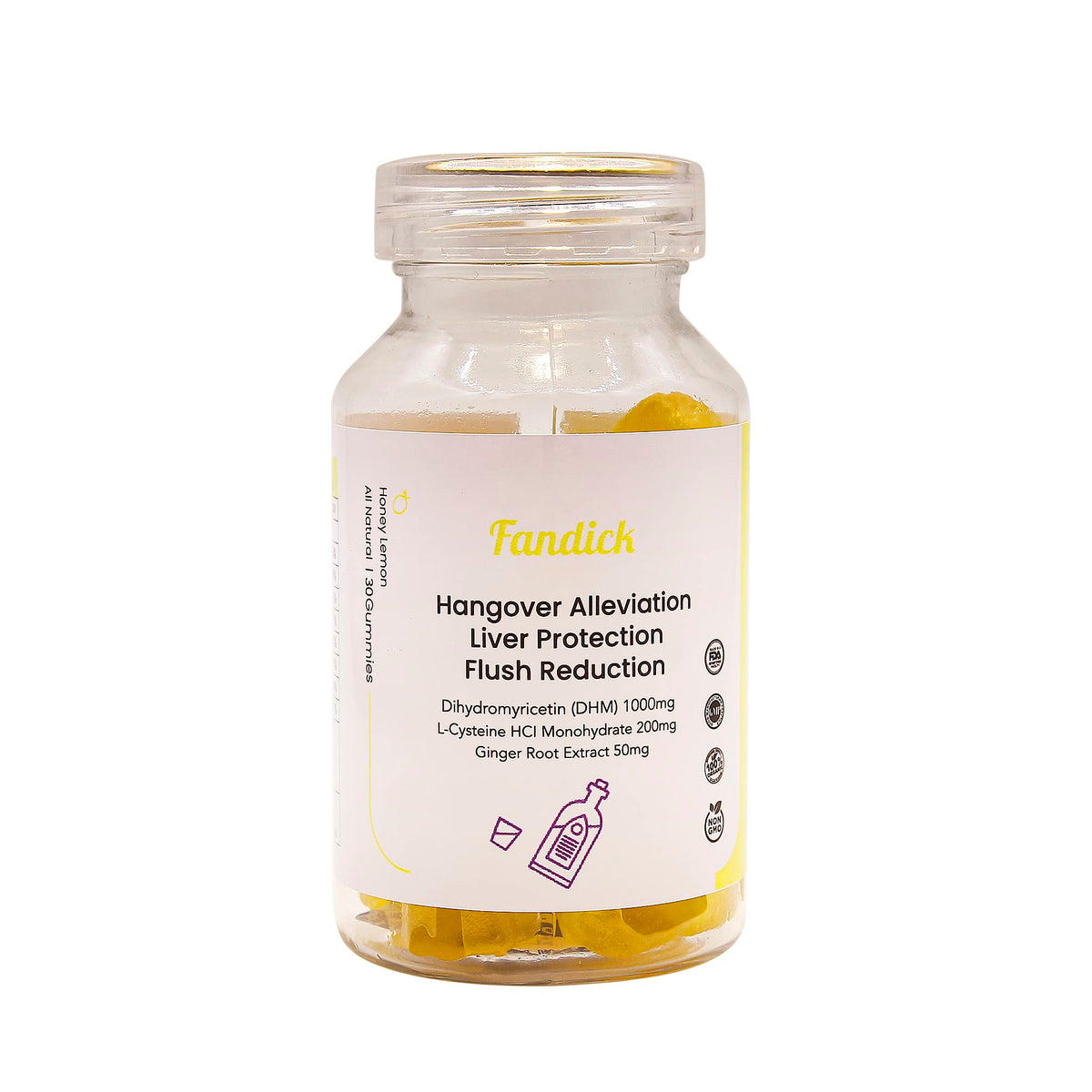 FANDICK DHM 1000 Dihydromyricetin Gummies Liver Support - 30 Count