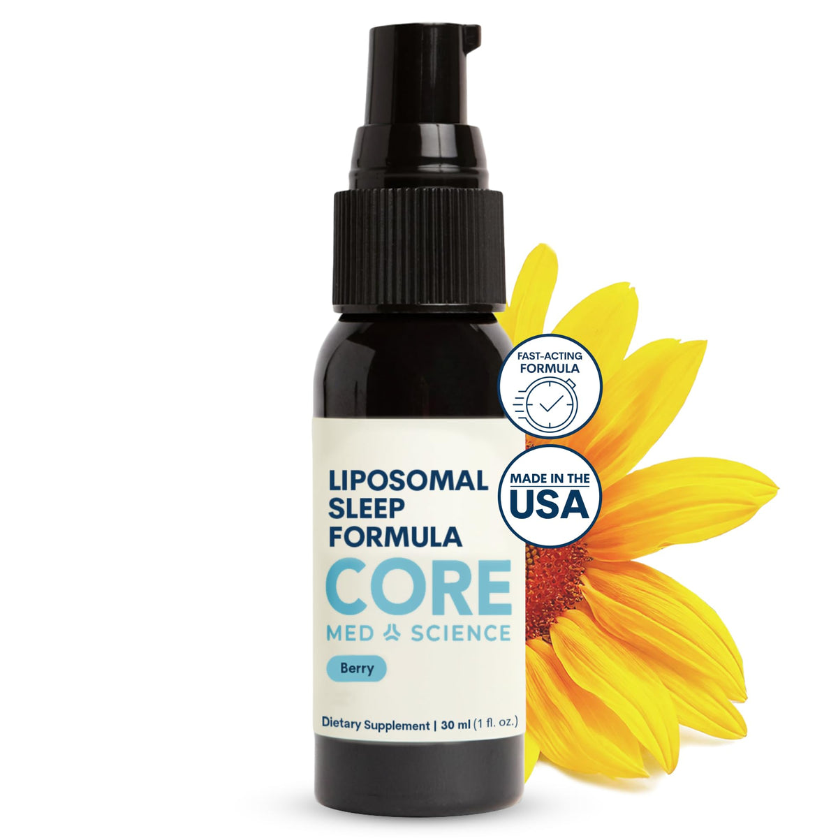 Core Med Science Liposomal Sleep Spray with Melatonin & GABA - 1 Fl Oz