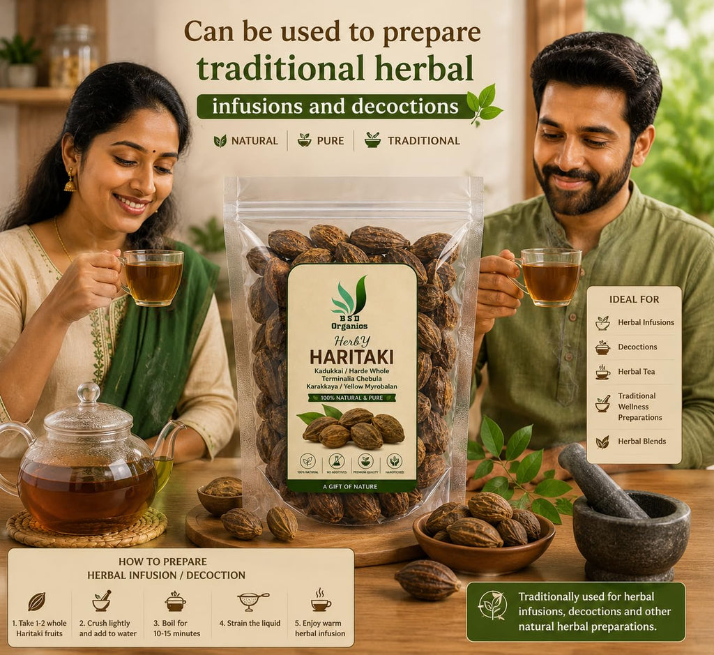BSD Organics HerbY Haritaki Whole - 1 Kilogram - image 2