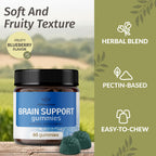 HERBAMAMA Brain Support Gummies with Ashwagandha & Bacopa - 60 Gummies - image 4