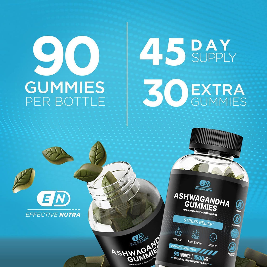 Effective Nutra Ashwagandha Gummies 1500mg - Stress Relief