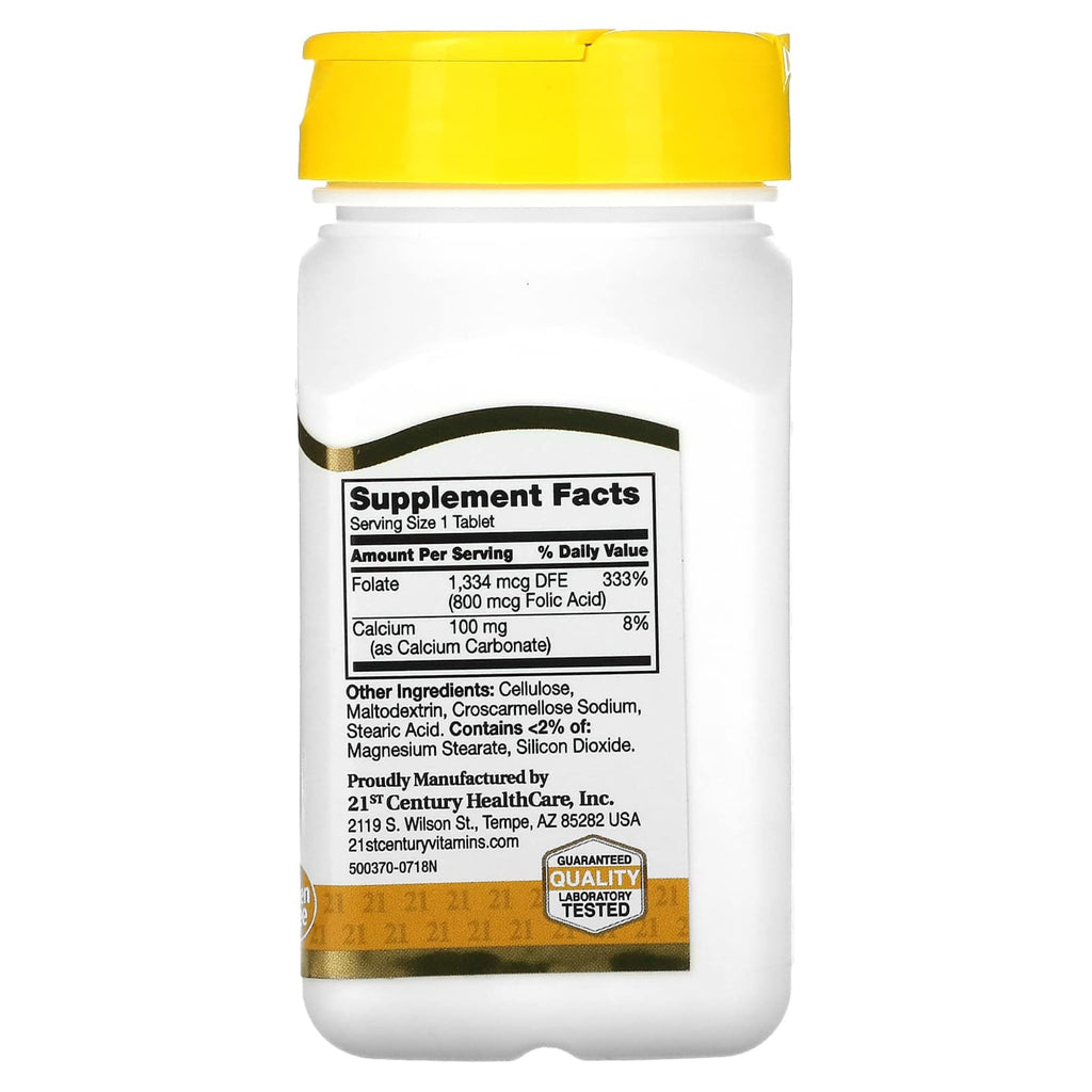 Amazon Pharmacy 21st Century Folic Acid 800 mcg - 1 Tablets - image 2