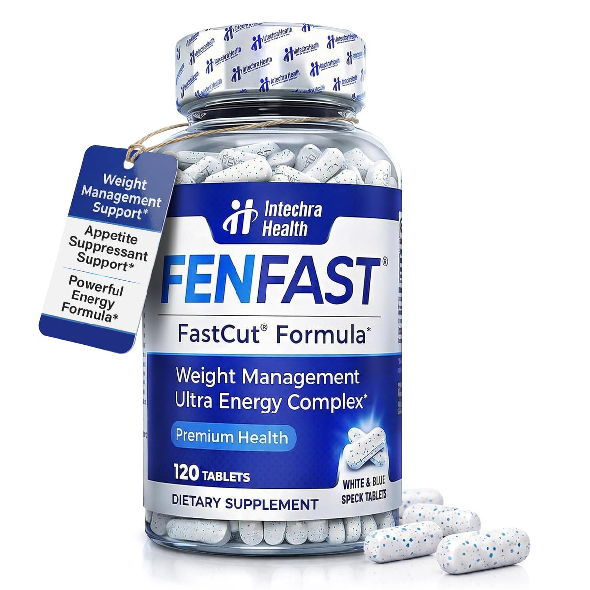 FASTCUT Diet Pills for Energy, Focus & Weight Support - 120 Tablets