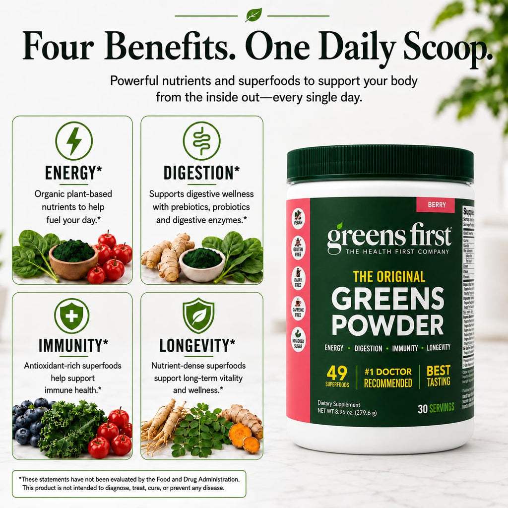 Greens First Original Greens Powder Berry - 30 Servings - image 5