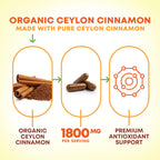 Nature's Nutrition Organic Ceylon Cinnamon Capsules 1800mg - Extra