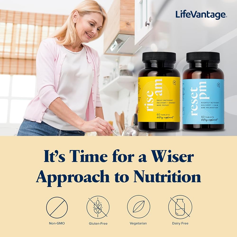 LifeVantage Rise AM and Reset PM Daily Multivitamin System