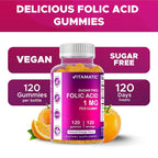 Vitamatic Folic Acid Gummies 1000 mcg (1 mg) - an Essential Prenatal - image 8
