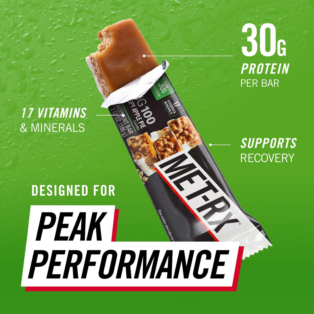 MET-Rx Big 100 Colossal Protein Bar Crispy Apple Pie - 9 Count - image 2
