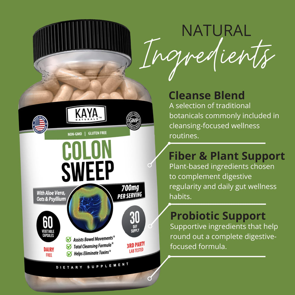 Kaya Naturals Colon Sweep Digestive Support - 60 Capsules - image 4