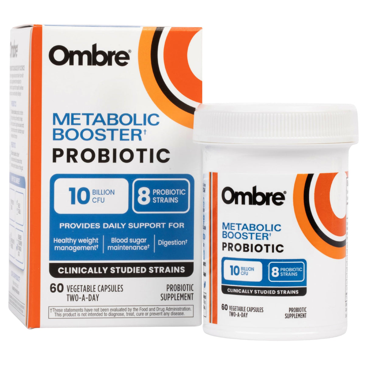 Ombre Metabolic Booster Probiotic - 10 Billion CFU - 30 Servings
