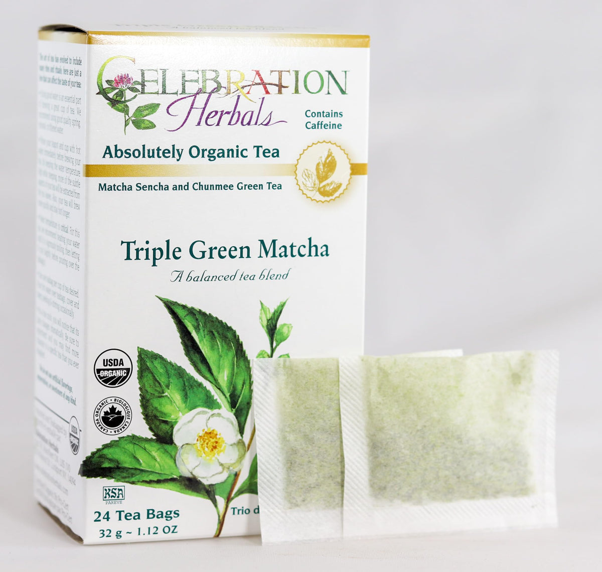 Celebration Herbals Triple Green Matcha Tea Organic - 24 Bags - image 2
