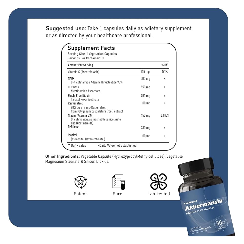 MAPUG Akkermansia Probiotic with Prebiotic Fiber - Increases GLP-1