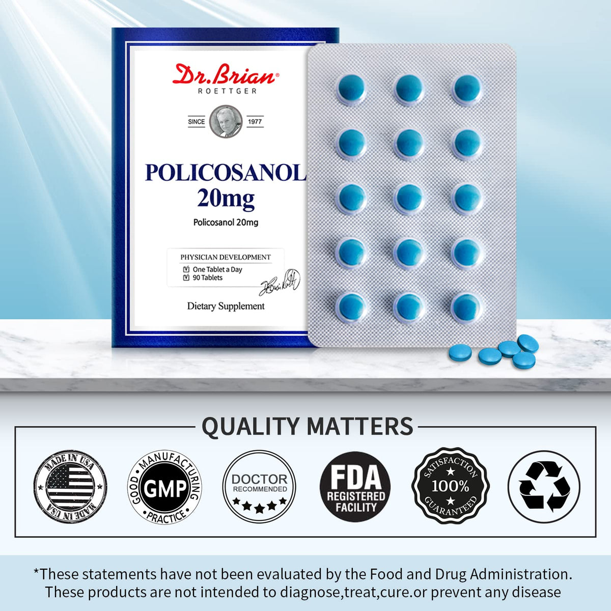DR.BRIAN ROETTGER Dr. Brian Policosanol 20mg Heart Health Support - 90 Tablets - image 4