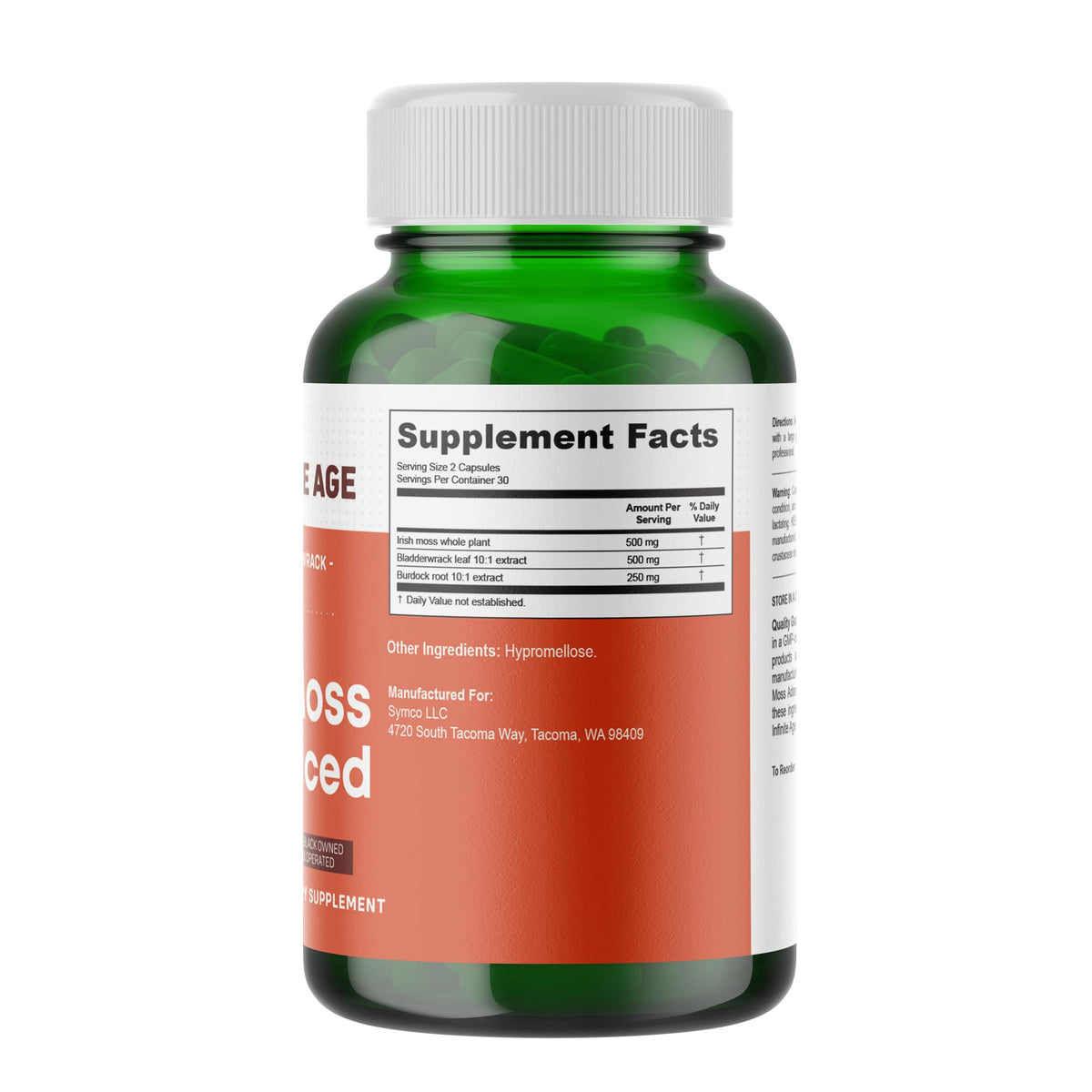 INFINITE AGE Sea Moss Capsules 1250mg Irish Moss Blend - 60 Count - image 2