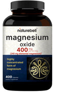 NatureBell Magnesium Oxide 400mg - 400 Capsules
