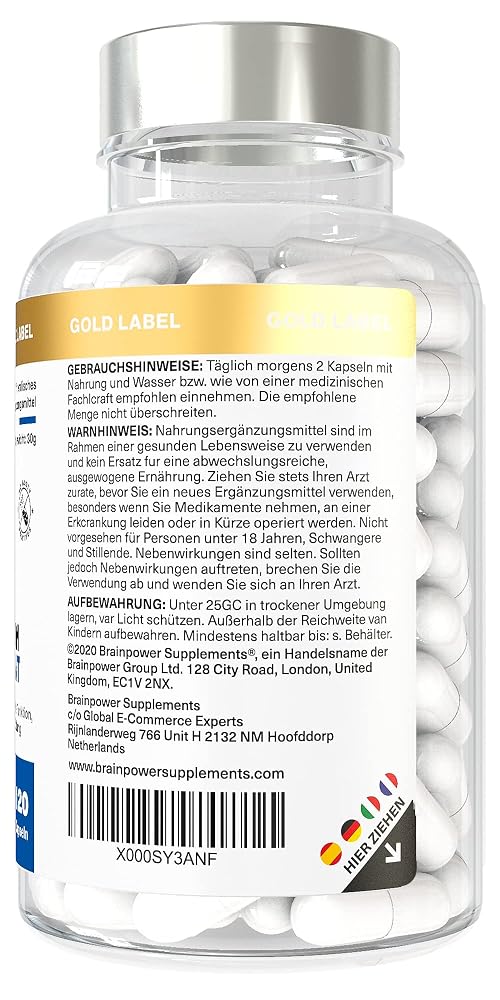 Brainpower Supplements Magnesium Bisglycinate 500mg - 120 Capsules - image 5