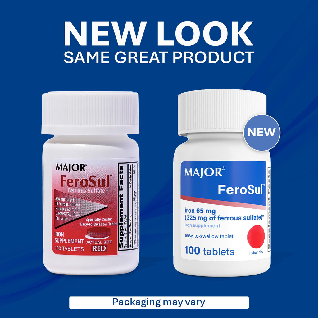MAJOR Ferosul - Ferrous Sulfate 325mg Tablets with 65mg of Elemental