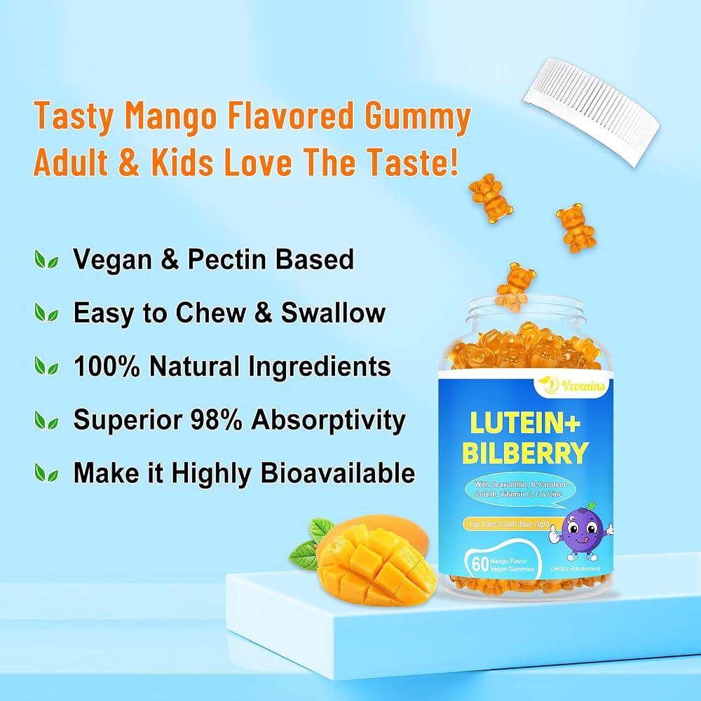 VZOXAINS Sugar Free Lutein Zeaxanthin Gummies