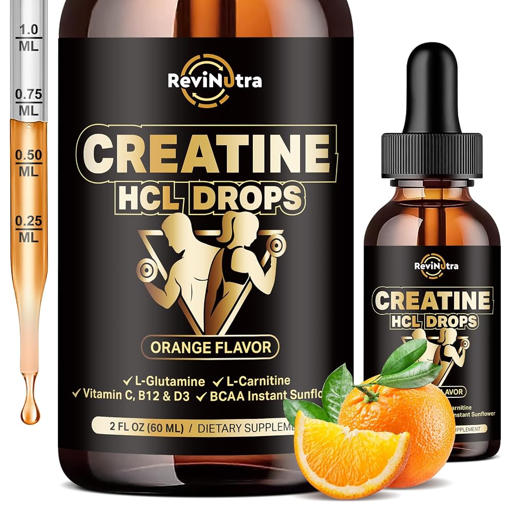 ReviNutra Creatine HCL Liquid Drops for Men & Women